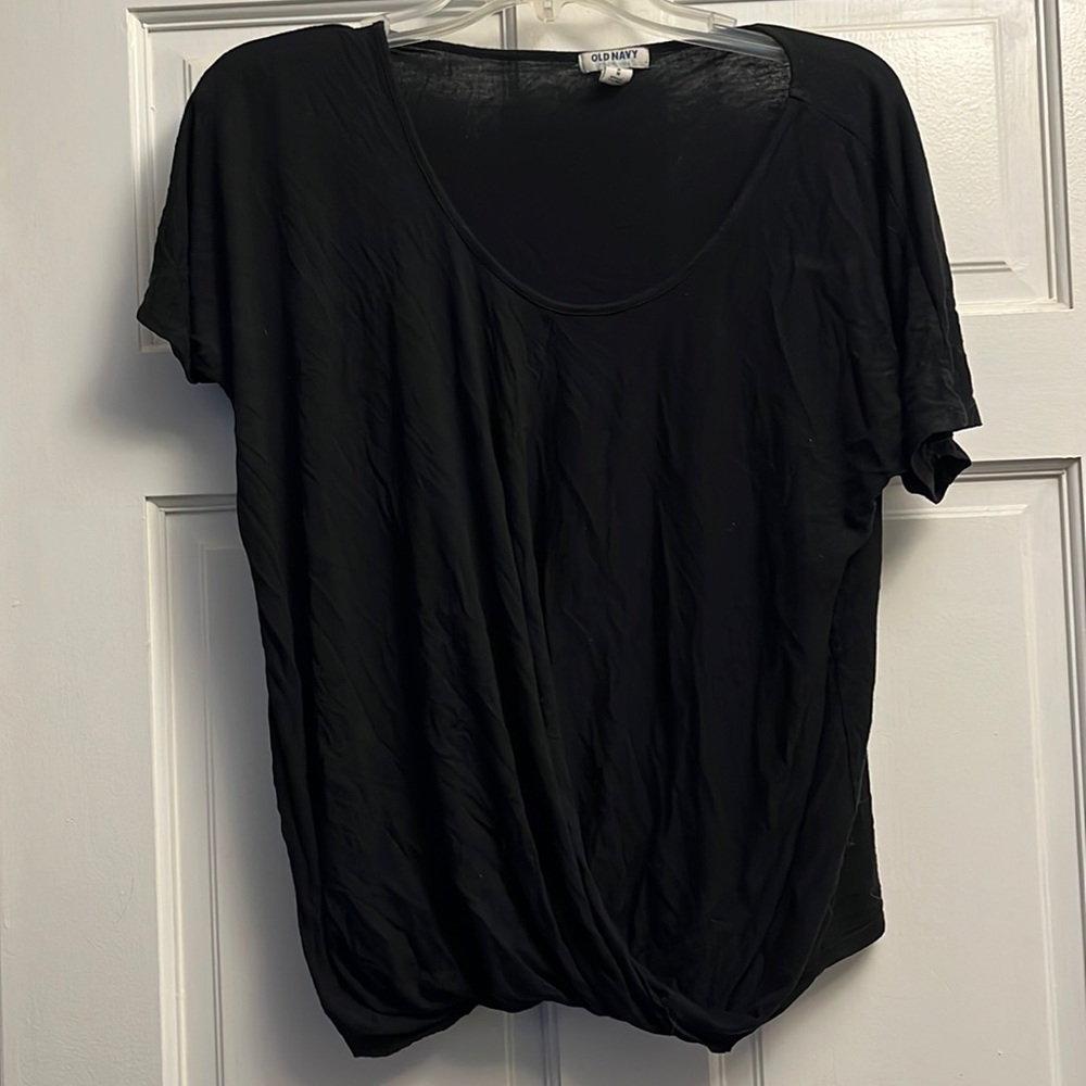 Old Navy black shirt with cross front